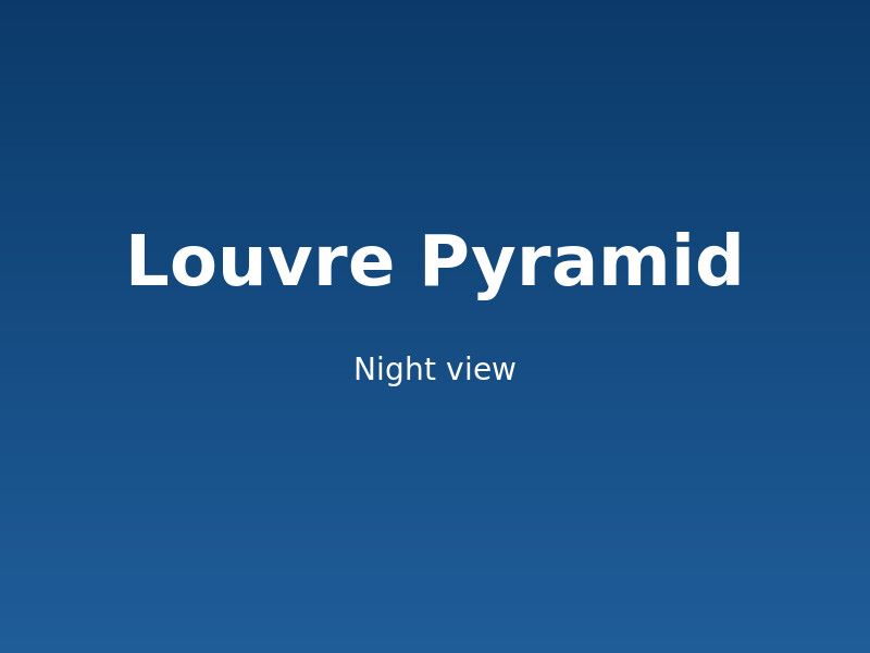 Louvre pyramid at night